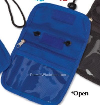 Credential Holder W/ Zipper Pocket