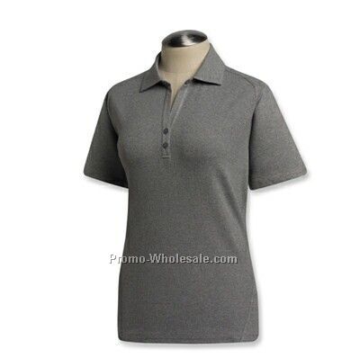 Cutter & Buck Integral Organic Polo For Ladies Mid Grey Heather