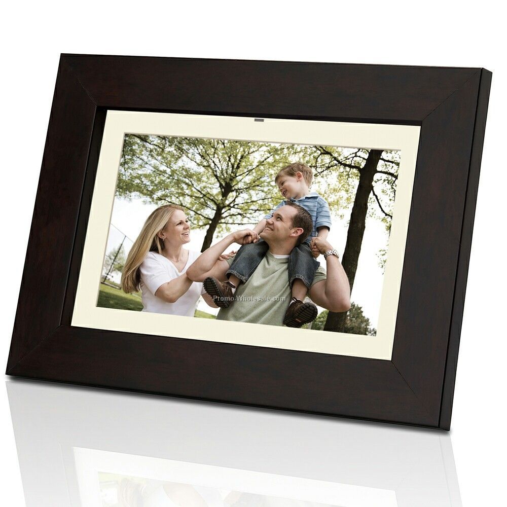 Digital Photo Wooden Frame With Mp3 Player (7" Widescreen)