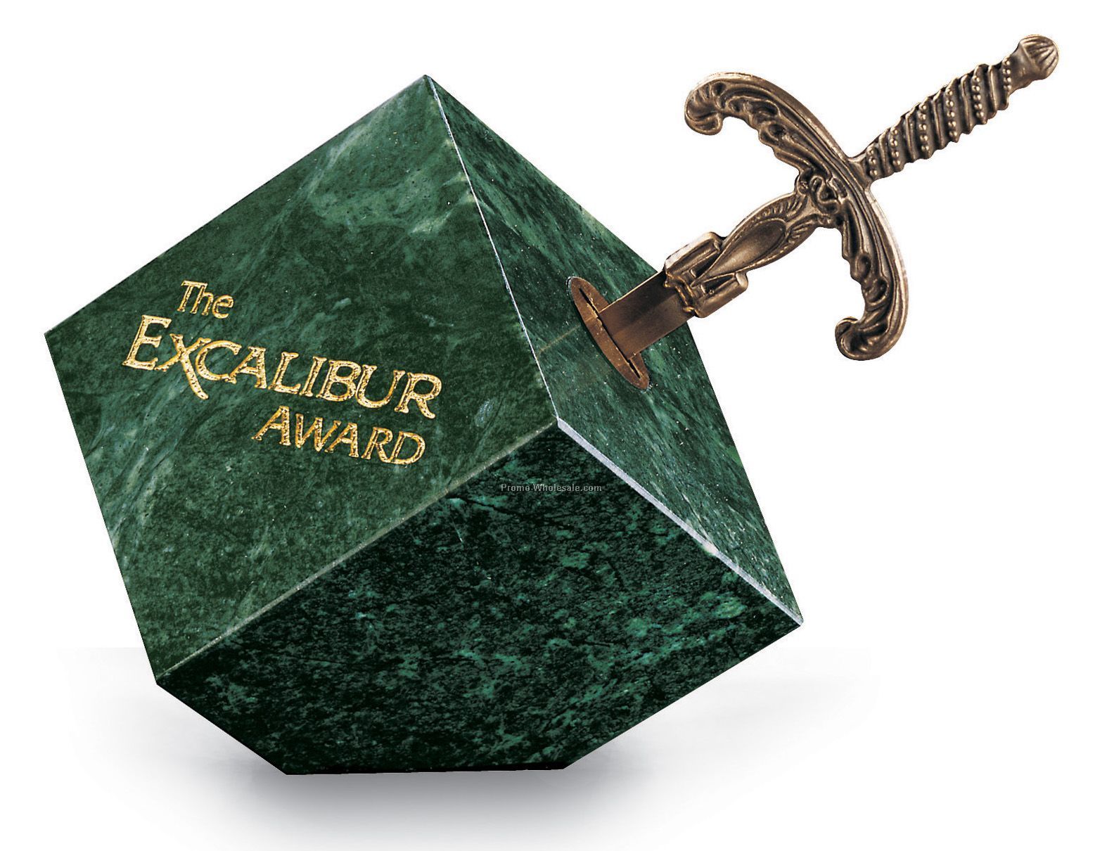 Excalibur Marble Award With Bronze Sword Letter Opener