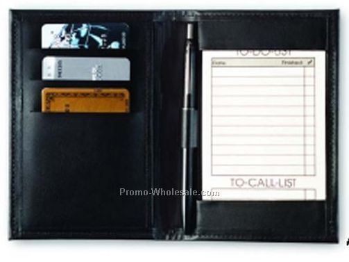 Executive Pocket Jotter W/ Credit Card Pocket - Oxford Bonded Cowhide