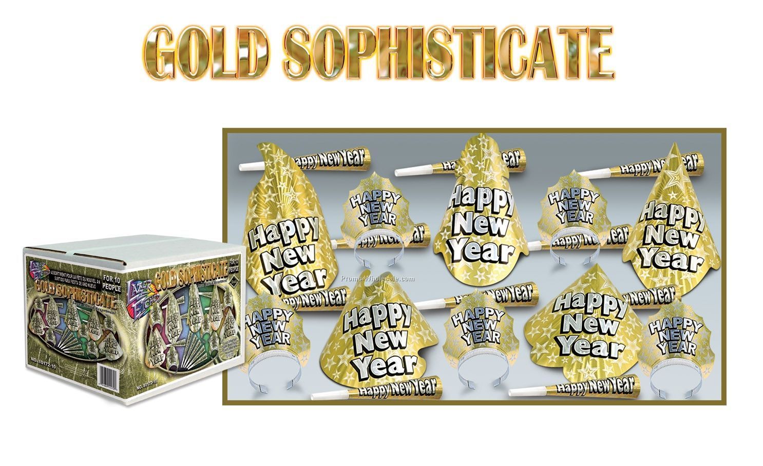 Gold Sophisticate Laser Etched Assortment For 10