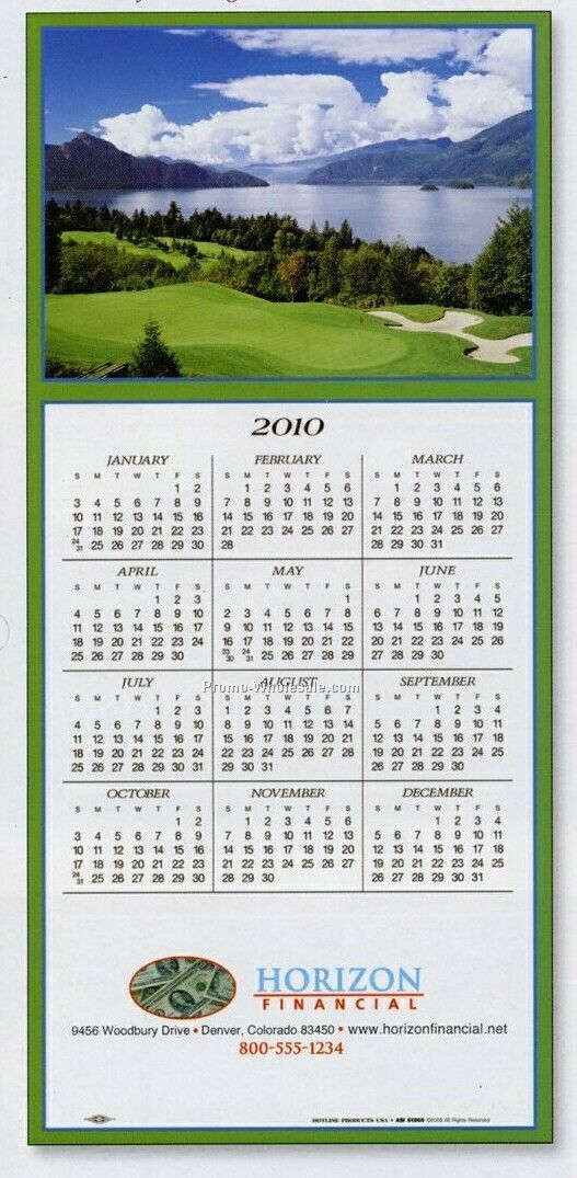 Golf Greeting Card Calendar (After 9/1/09)