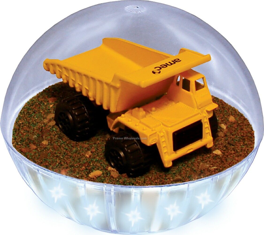 Lighted Mobile Crystal Globes/Dump Truck