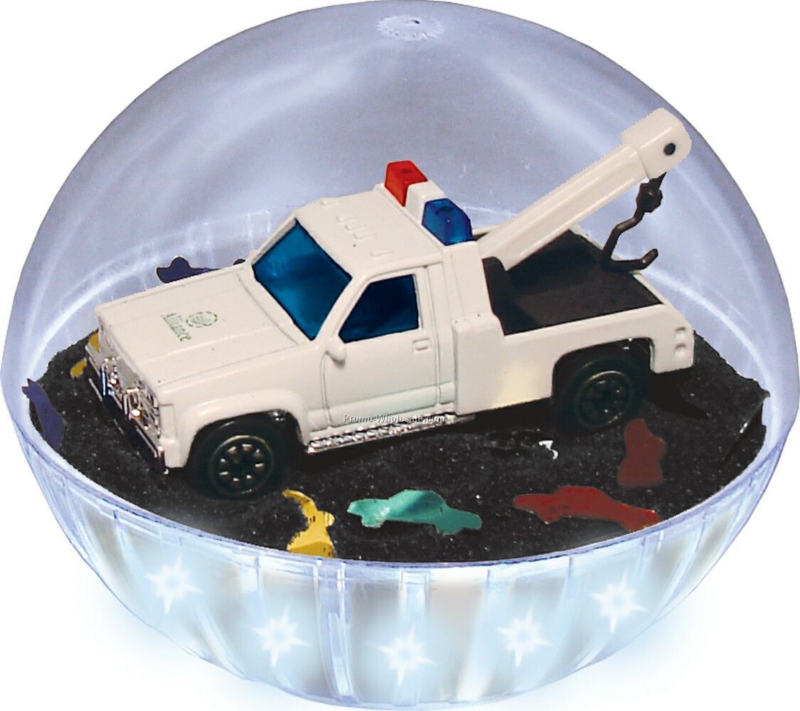 Lighted Mobile Crystal Globes/Tow Truck