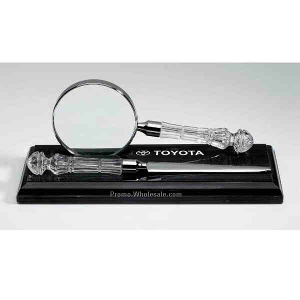 Magnifier & Letter Opener Desk Set