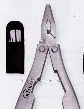 Metal Multi Function Pliers With Tools And Flashlight In Case