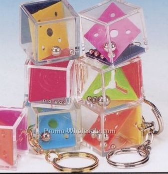 Mini Acrylic Cube Puzzle/ Key Chain (Blank)