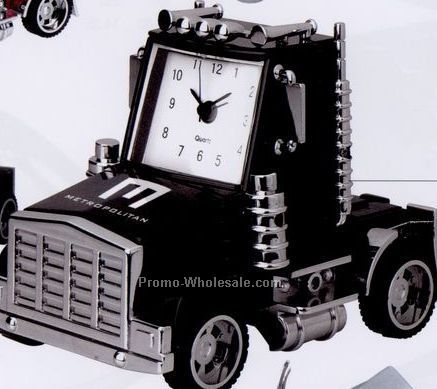 Minya Metal Black Truck Head Alarm Clock