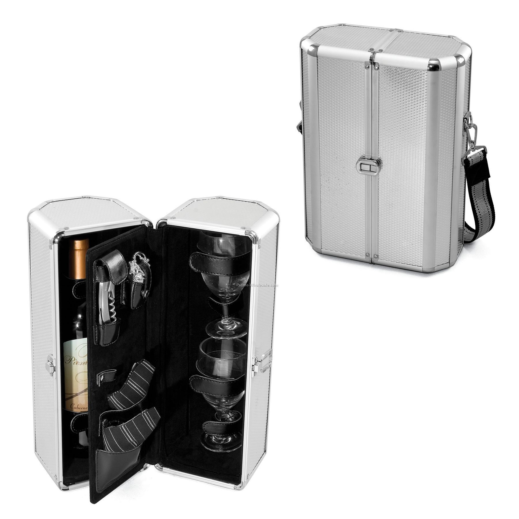 Platinum - Escape Insulated Single Bottle Wine Case W/ Service For 2