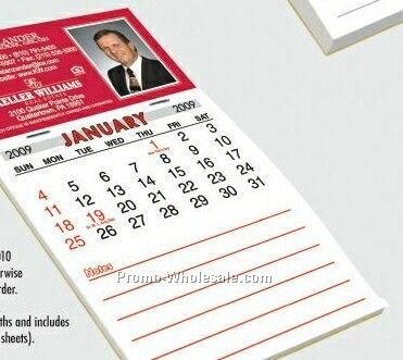 Quikey Magnetic One Year Calendar Pad