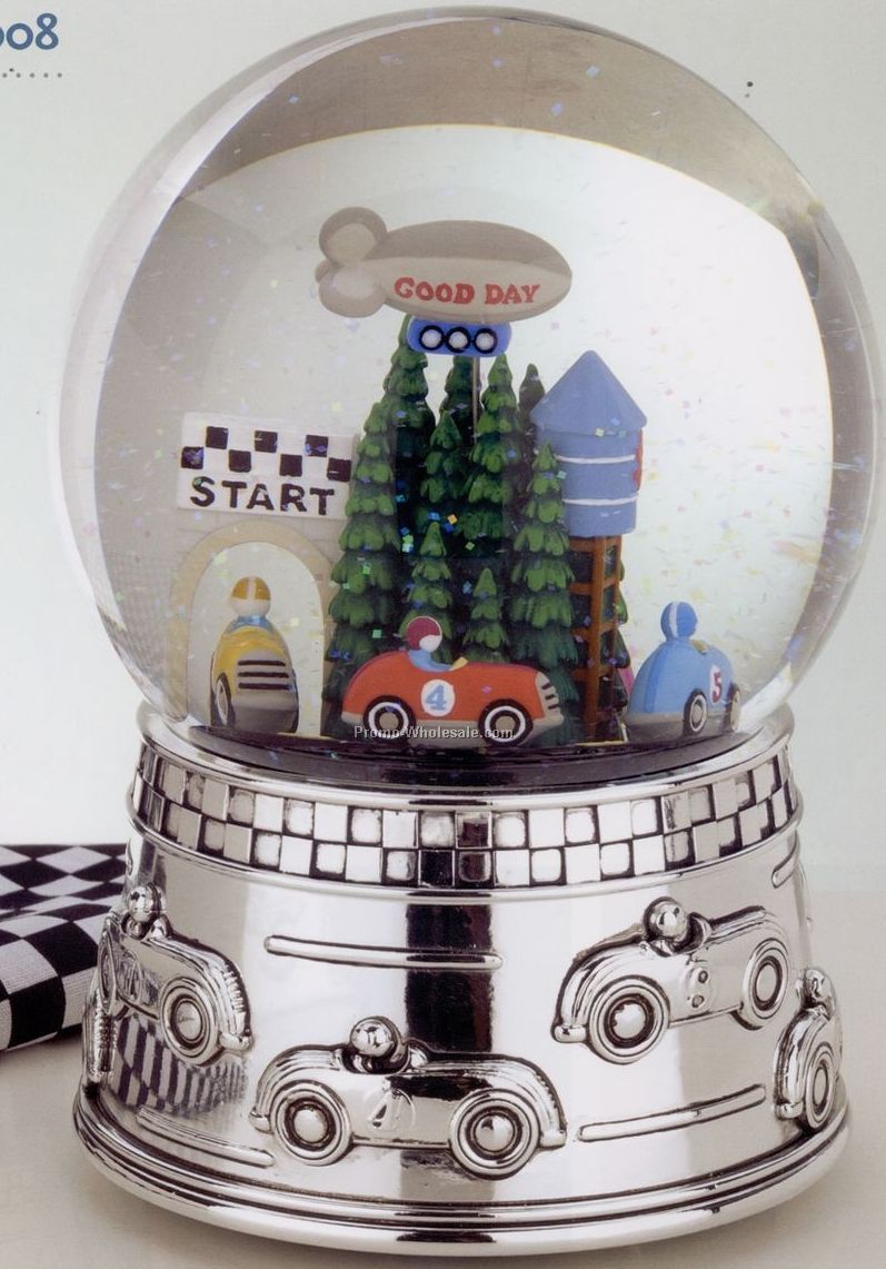 Race Car Water Globe