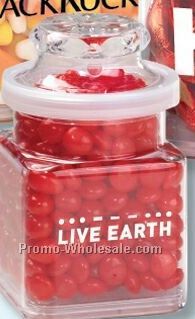 Red Hots Or White Mints 16 Oz. Classic Plastic Apothecary Jar