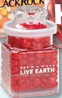 Red Hots Or White Mints 4 Oz. Classic Plastic Apothecary Jar