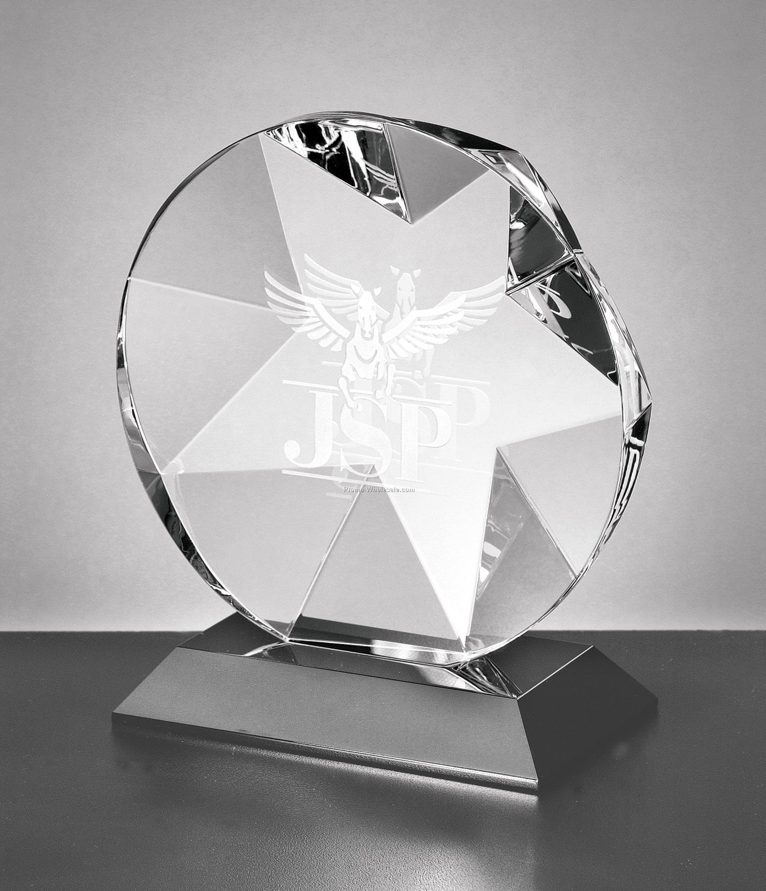 Round Star Award W Rectangular Base