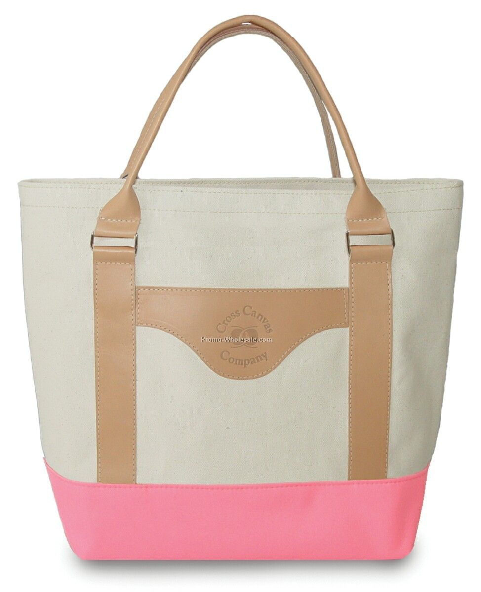 Sds726(C)- N Two Tone Tote W/Signature