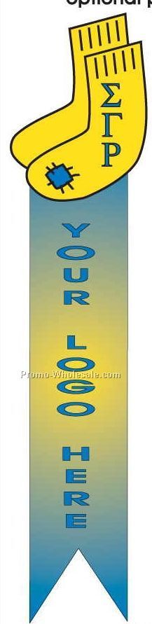 Sigma Gamma Rho Sorority Socks Bookmark W/ Black Back