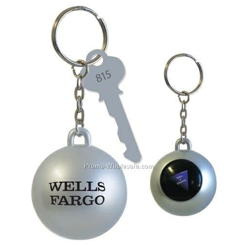 Silver Magic Answer Ball Keychain