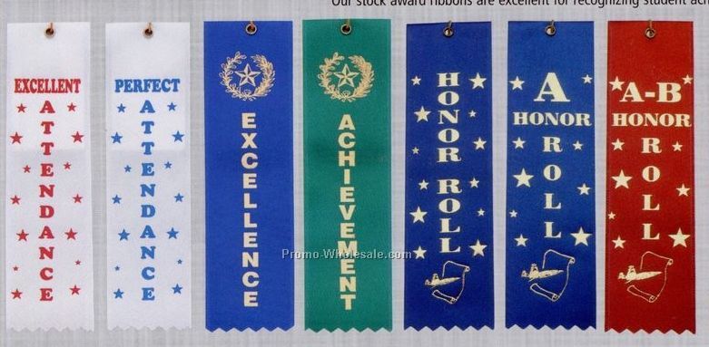 Stock Award Ribbon (Card & String) - Science - 6th Place