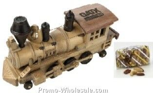 Train Engine - Wooden - Deluxe Mixed Nuts (No Peanuts) 5 Oz.