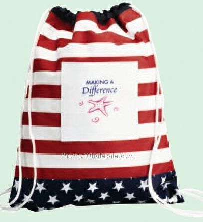 Us Patriot Drawstring Backpack