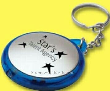 Valumark Blue Flashlight Keychain 2-1/4"x2-1/4"x5/8"