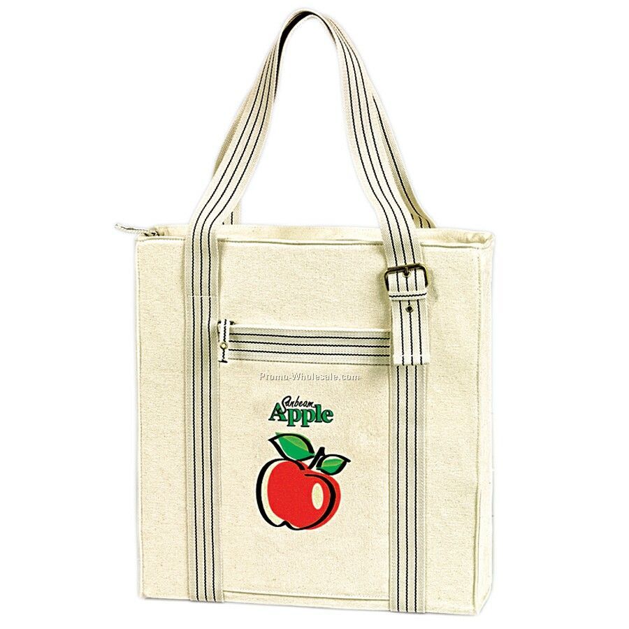 "egreen" Vertical Canvas Brief/Tote