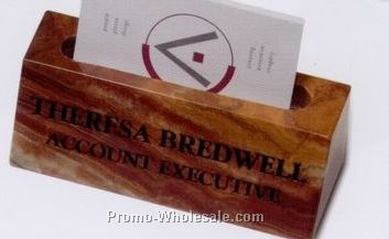 10"x2-1/2"x2-1/2" Blank Small Name Bar W / Card Holder