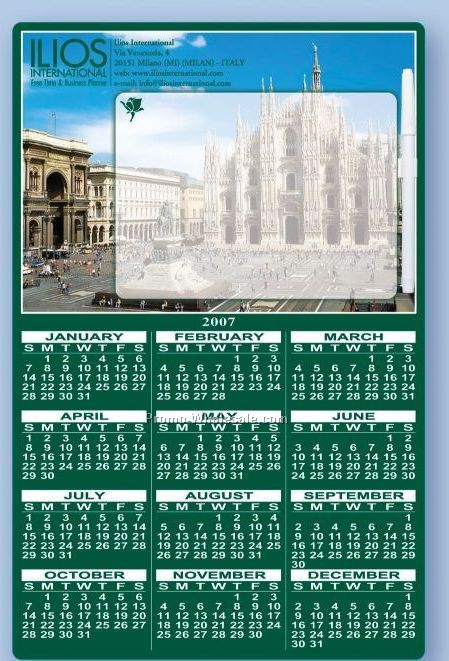 11"x17" Calendar Memo Board With Dry Erase Marker & C-clip