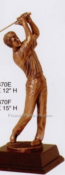 12" Female Golfer Figurine