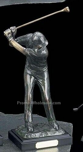 12"x5-1/4"x3-3/4" Tee-off I Bronzed Sculpture