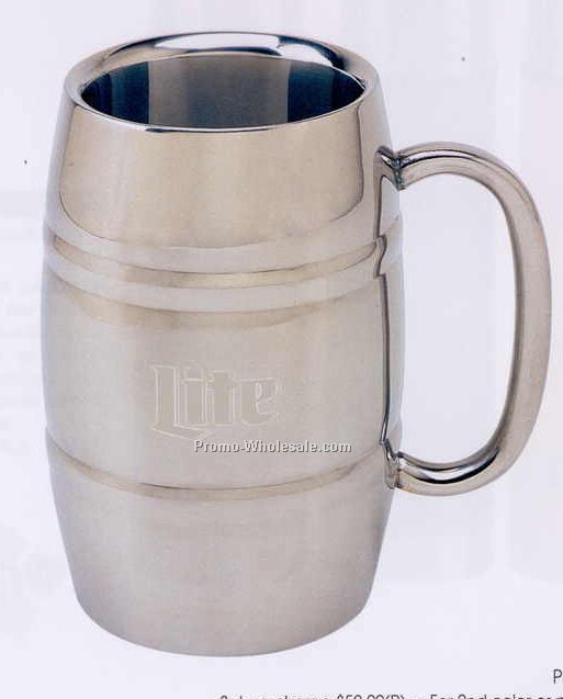 13-1/2 Oz. Stainless Steel Beer Barrel Mug