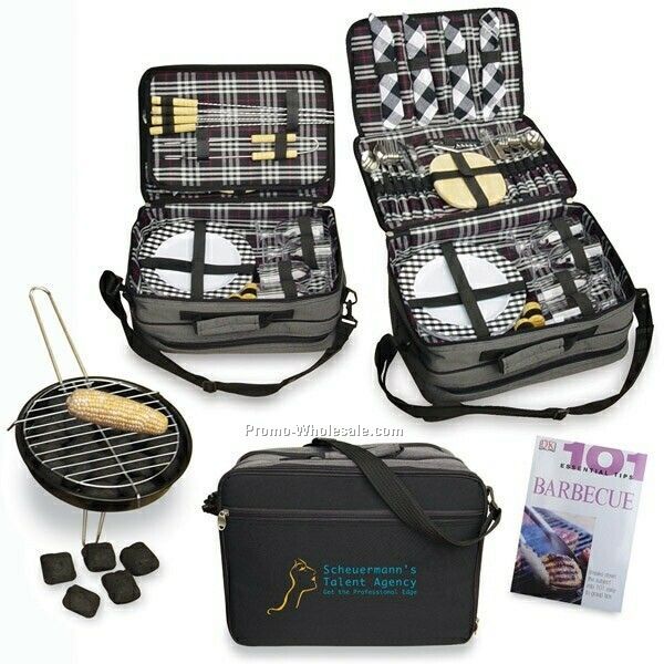 15"x11-1/2"x6" Picnic Set / Grill (Imprinted)