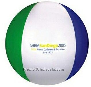 16" Inflatable Blue, Green & White Beach Ball