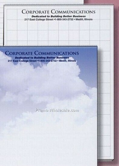 16"x22" Spiral Bound Flip Chart W/ Grid Background - Thru 04/30/09