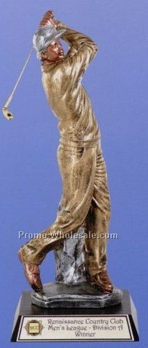 17" High Quality Sport Sculpture (Male Golf)