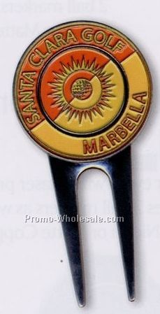 2-3/4" Custom Shaped Firebird Divot Repair Tool W/ 2 Ball Markers