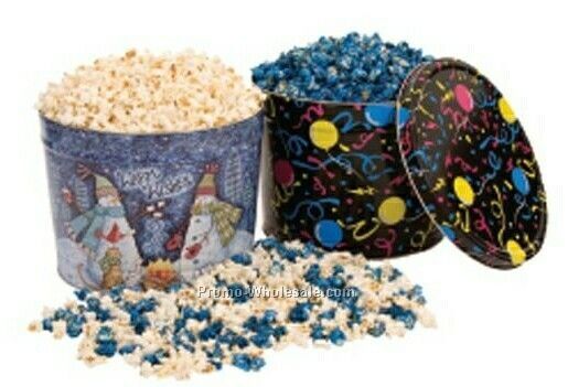 2 Gallon Designer Popcorn Tin (White Cheddar)