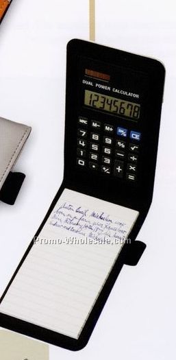 3-1/2"x6"x5/8" 2 Tone Notepad With Calculator