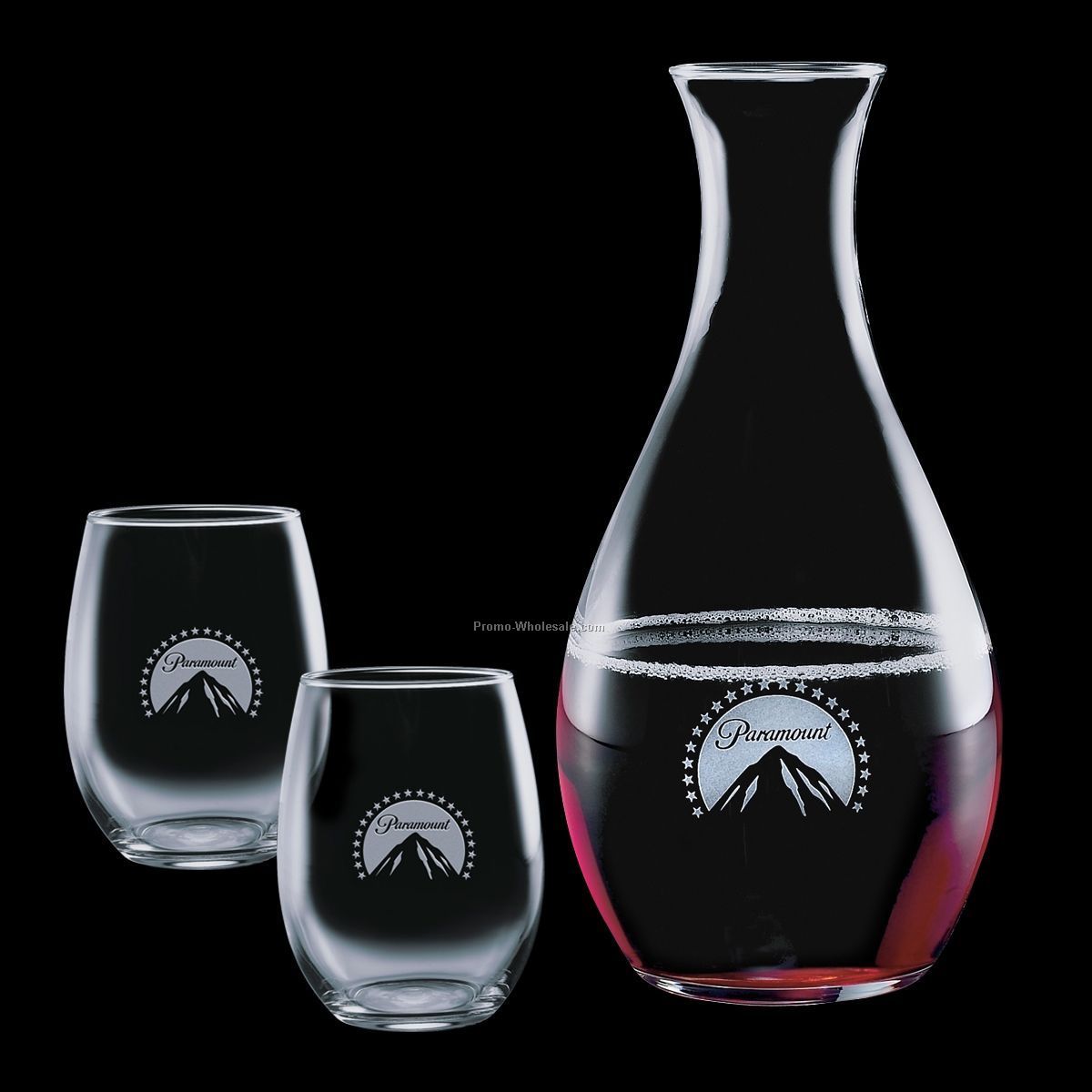 33 Oz. Riley Wine Carafe And 2 Stanford Wine Glasses