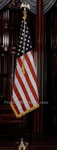 3'x5' U.s. Nylon Parade 7' Oak Pole Sets