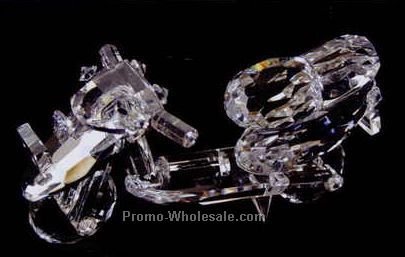 4-1/2" Optic Crystal Motorcycle Figurine