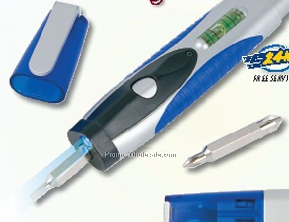 4 Bit Screwdriver/ Level & LED White Light