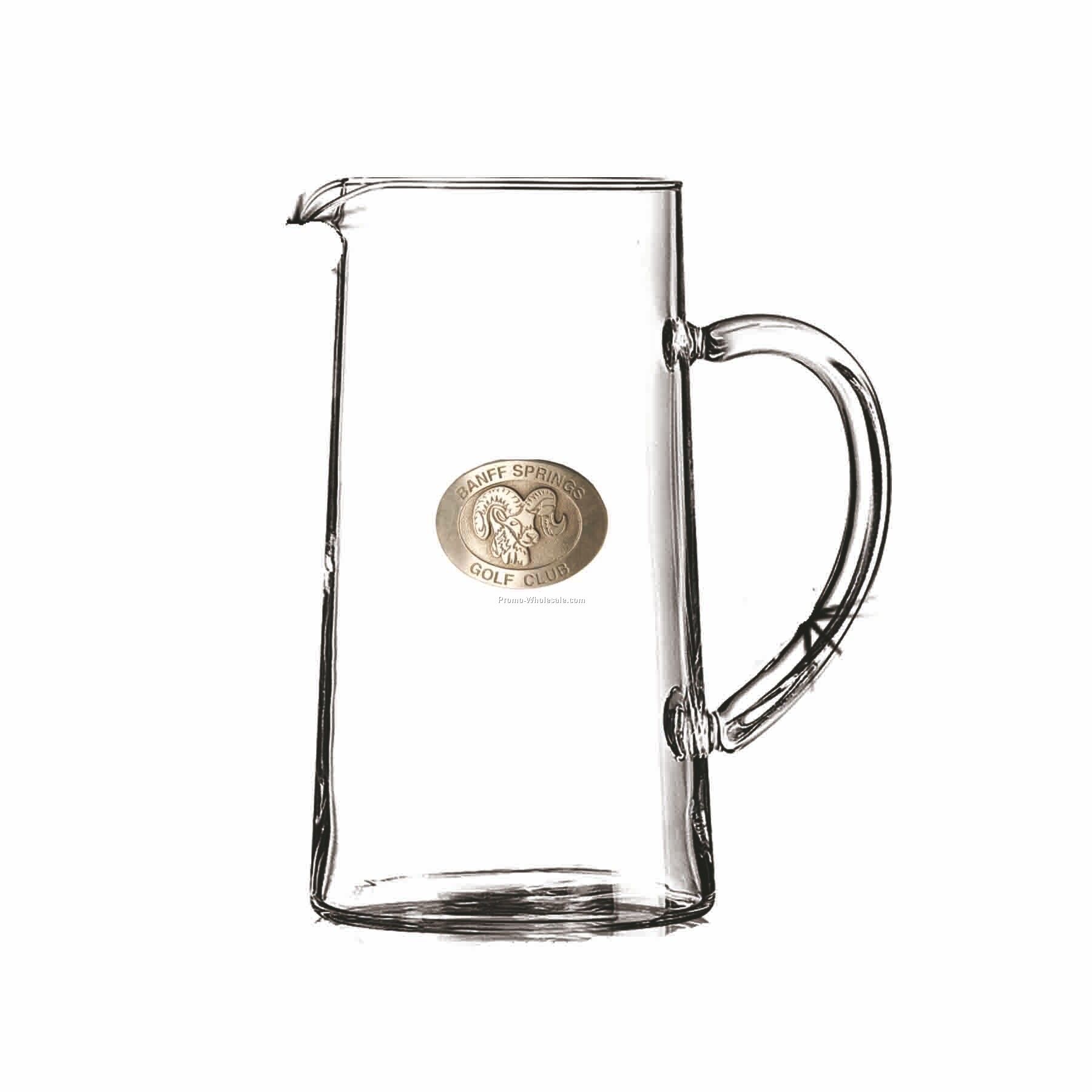 43-3/4 Oz. Crystal Classic Pitcher (Pewter Emblem)