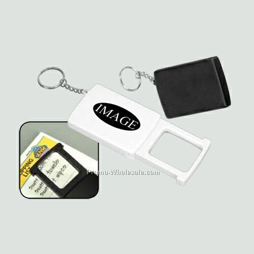 4x Magnifier Key Chain With Light