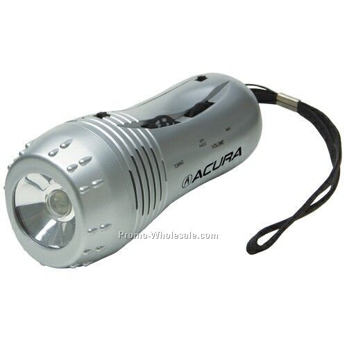 5-3/4"x2" Hi Tech Flashlight Radio