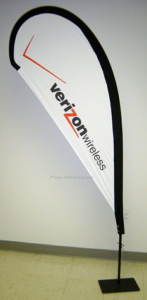 6.5 Ft Single Sided Teardrop Banner System (Complete)