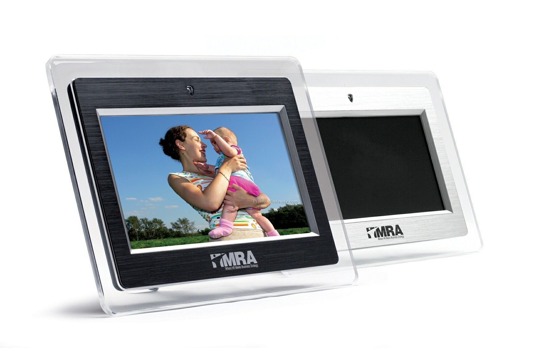 7" Digital Photo Frame W/ Built In Table Stand, Control & Remote