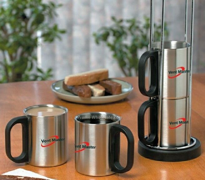 7 Oz. Stainless Steel Desk Mug Set