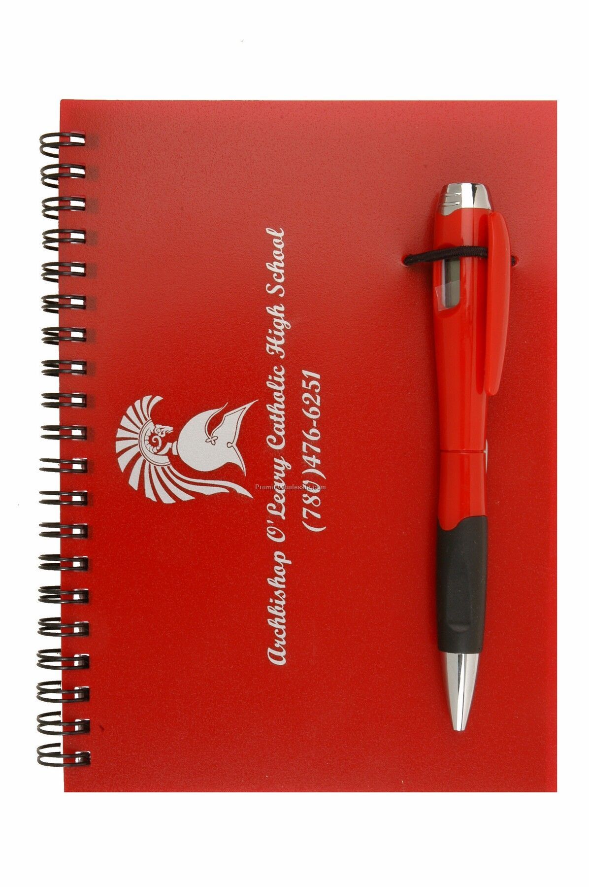 7"x10" Notebook & Plastic Ballpoint Pen/Clock Combo Set